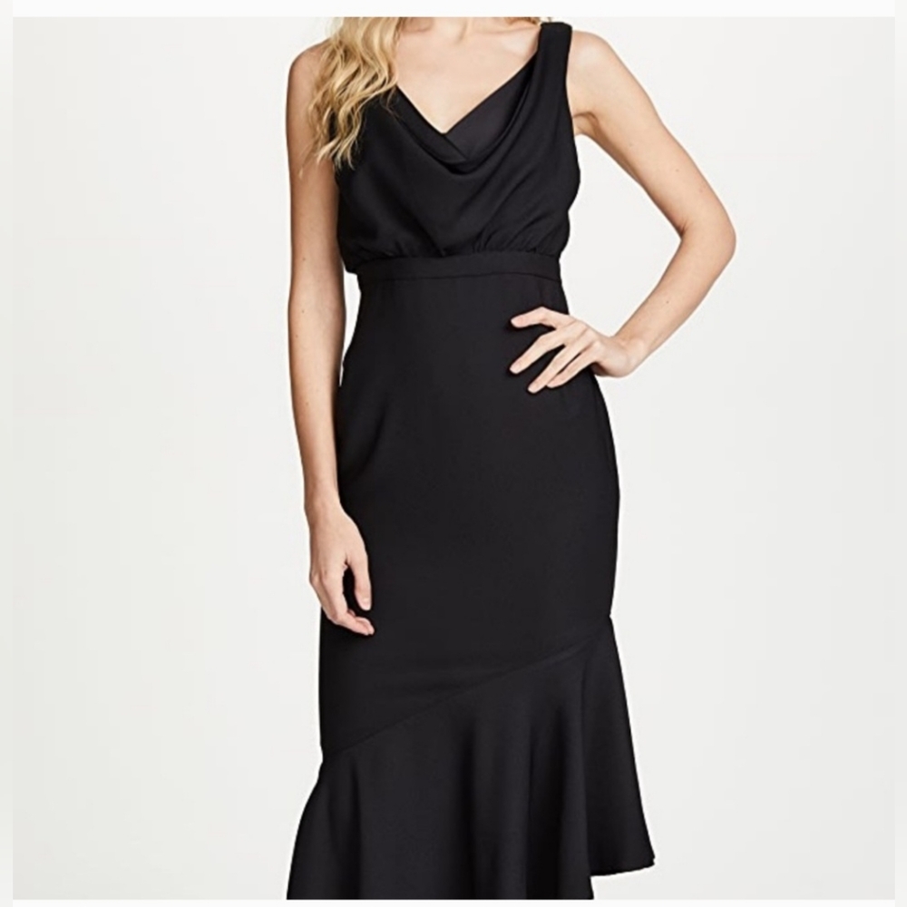 Likely Abbey Draped Ruffle Dress